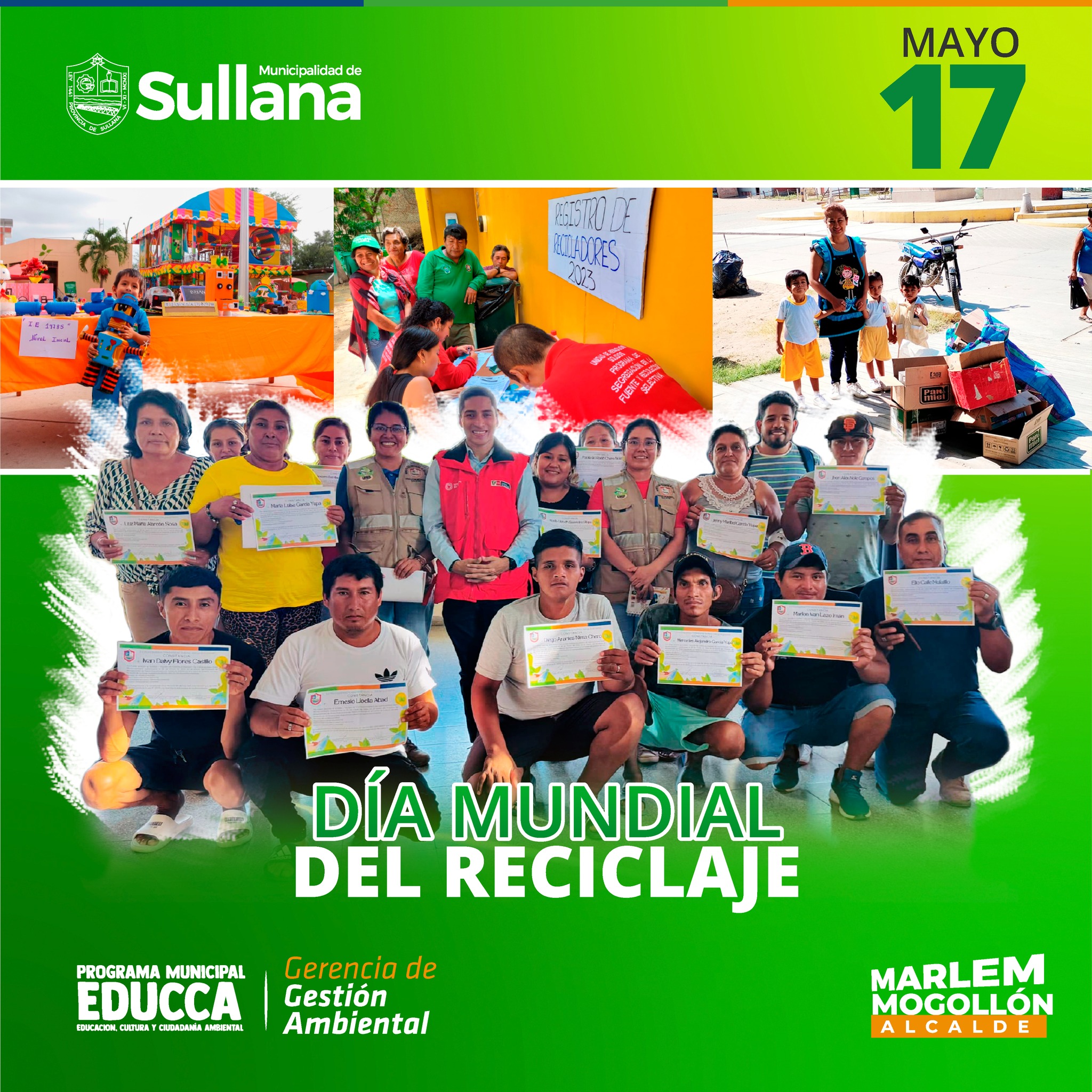 📌 El Día Mundial del Reciclaje es una fecha destacada que pone en valor la importancia de optimizar la gestión de los residuos a fin de alargar su vida útil o desecharlos correctamente sin repercusiones ambientales.
♻️ El #reciclaje es importante para todos y todas🌎, por eso la municipalidad de Sullana y diversas asociaciones se suman para una #SullanaLimpia que todos queremos. 📌¡Súmate tú también a este gran cambio!
#EnCasaYoReciclo
#DíaMundialDelReciclaje
#díamundialdelreciclaje
#reciclaje
