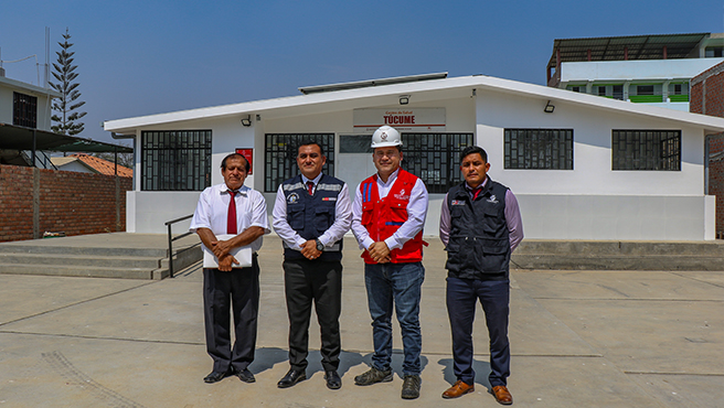 La GEVCS visitó Túcume para supervisar el nuevo hospital en construcción.