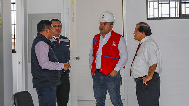 La GEVCS visitó Túcume para supervisar el nuevo hospital en construcción.