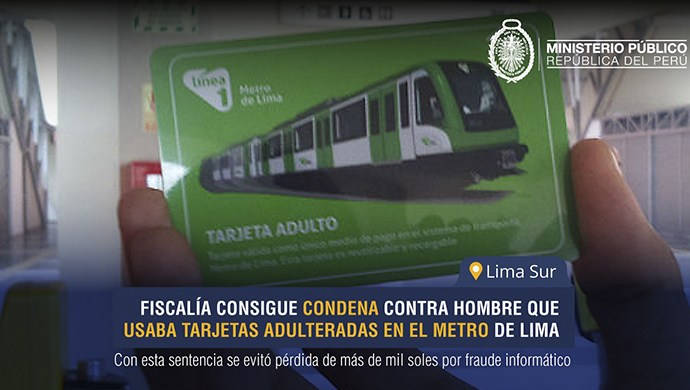Lima Sur: Fiscalía consigue condena contra hombre que usaba tarjetas adulteradas en el Metro de Lima