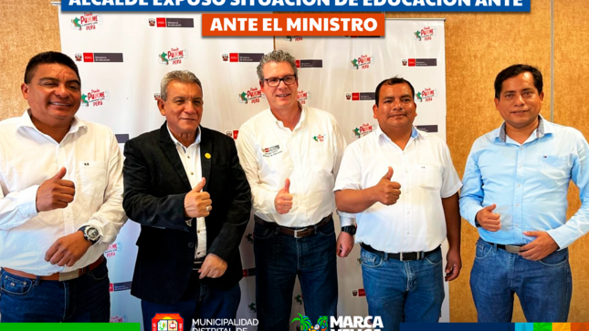 ALCALDE EXPUSO SITUACIÓN DE EDUCACIÓN ANTE EL MINISTRO
