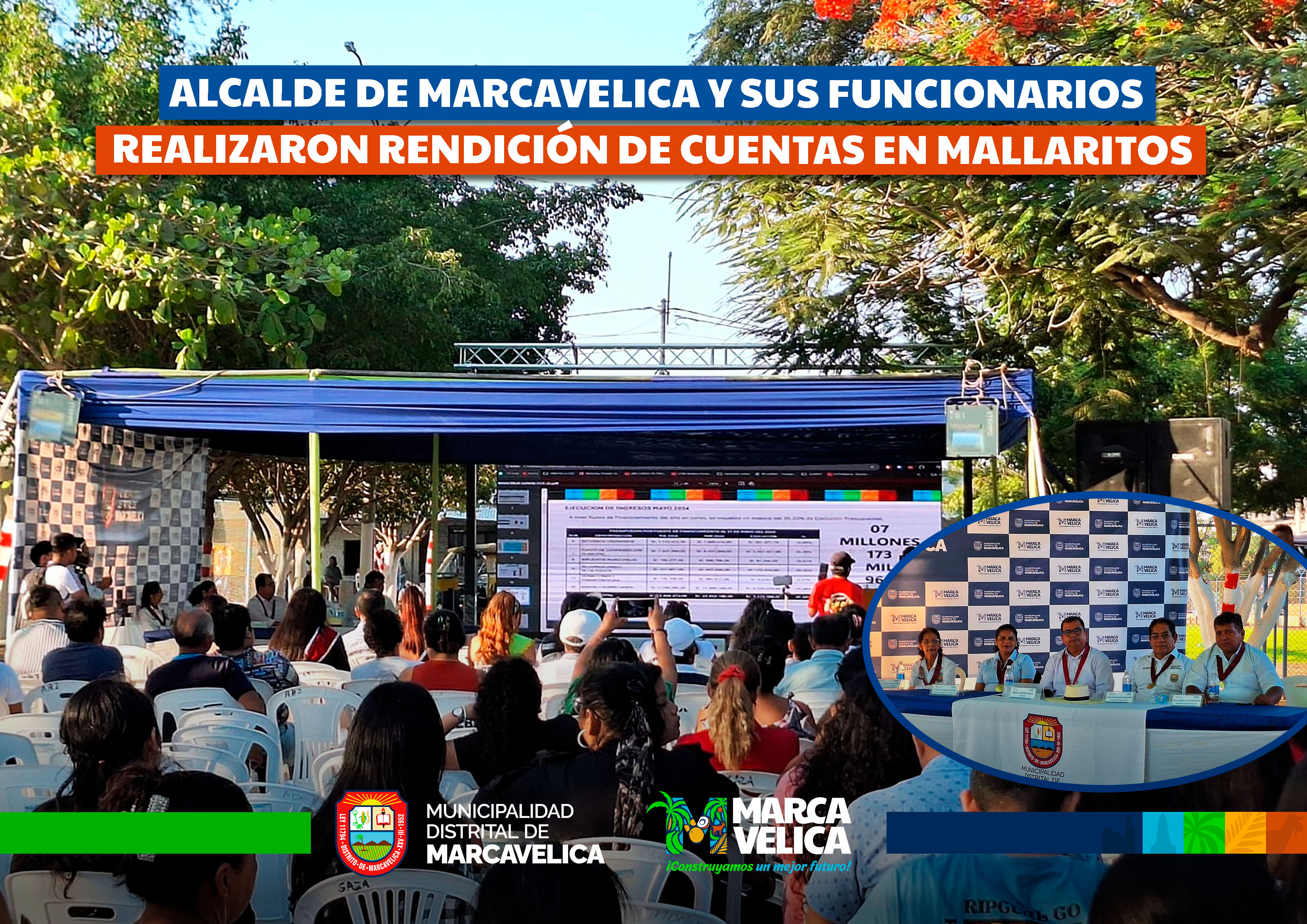 ALCALDE DE MARCAVELICA Y SUS FUNCIONARIOS REALIZARON RENDICIÓN DE CUENTAS EN MALLARITOS
