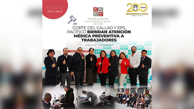 Corte del Callao es la primera del país en realizar exámenes médicos ocupacionales (EMO) a sus jueces y trabajadores