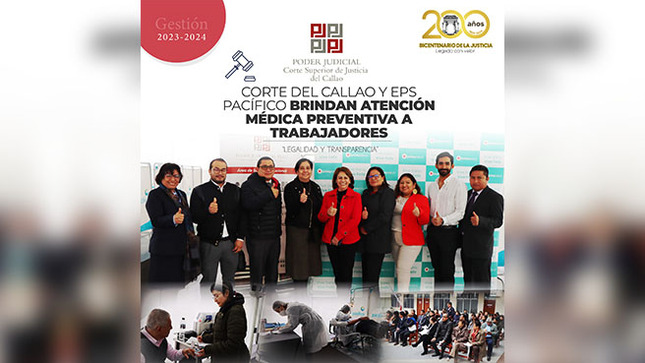 Corte del Callao es la primera del país en realizar exámenes médicos ocupacionales (EMO) a sus jueces y trabajadores