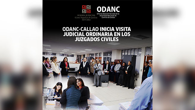 ODANC-Callao inicia visita judicial ordinaria en los Juzgados Civiles