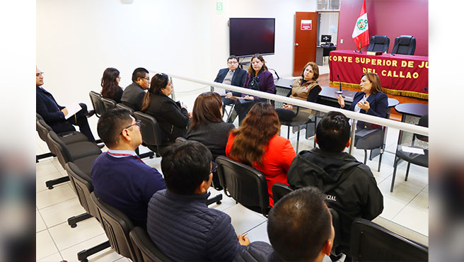 Presidenta de la Corte Superior de Justicia del Callao, Teresa Soto Gordon, finalizó las visitas administrativas del 2024 en la Cuarta Sala Penal de Apelaciones.