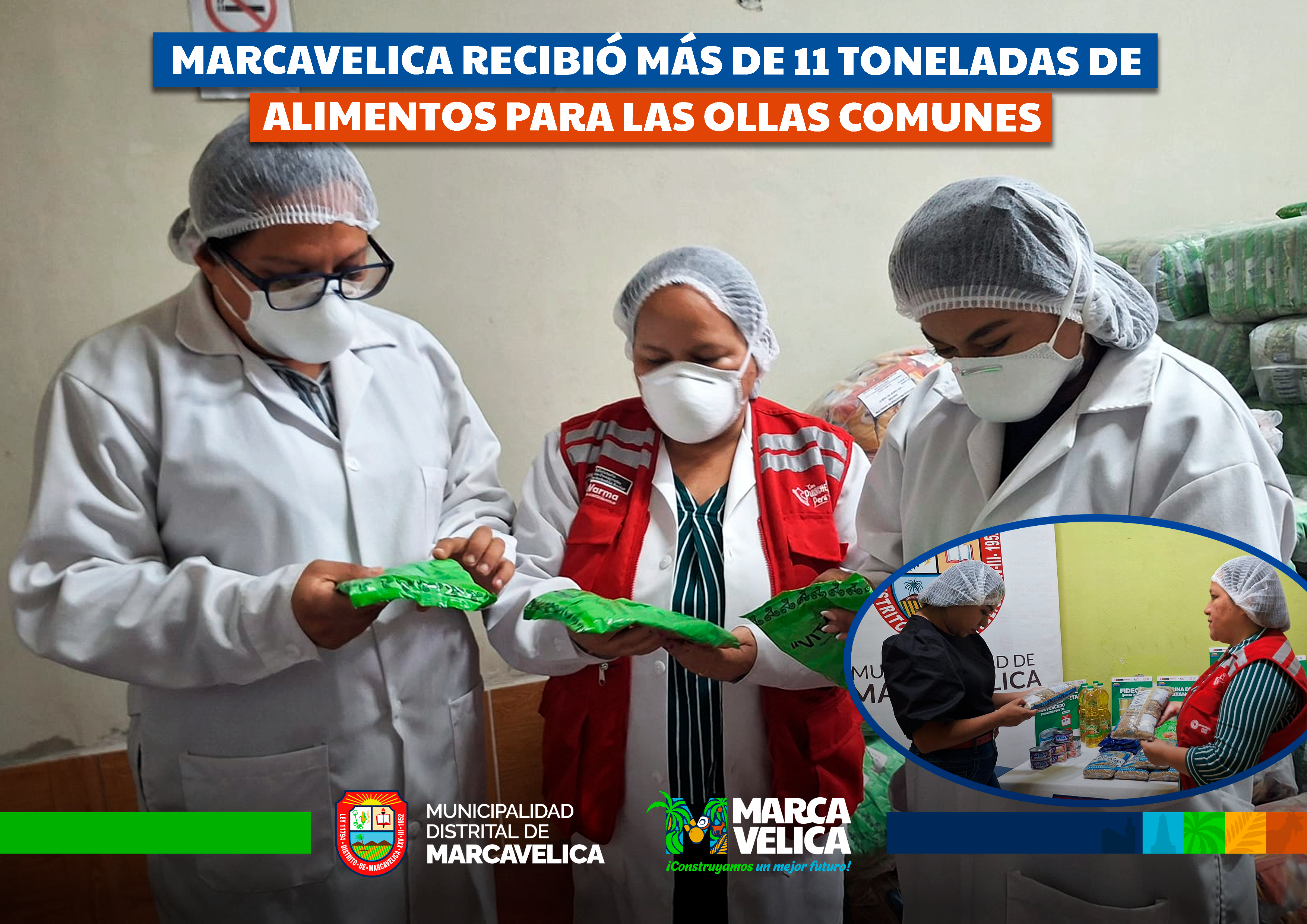 MARCAVELICA RECIBIÓ MÁS DE 11 TONELADAS DE ALIMENTOS PARA LAS OLLAS COMUNES