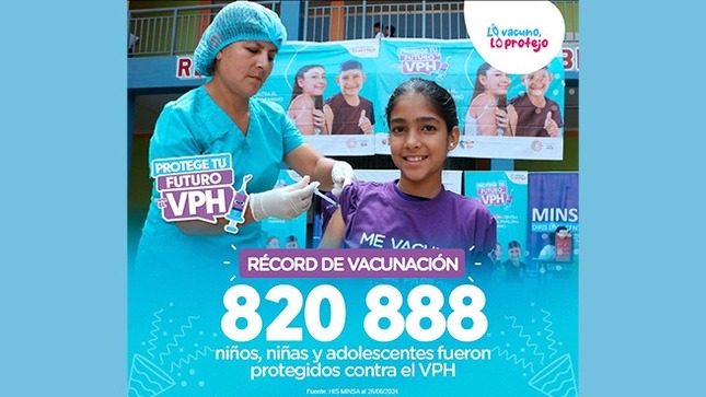 Récord de vacunación: más de 800 000 niños, niñas y adolescentes aseguraron su protección contra el VPH 