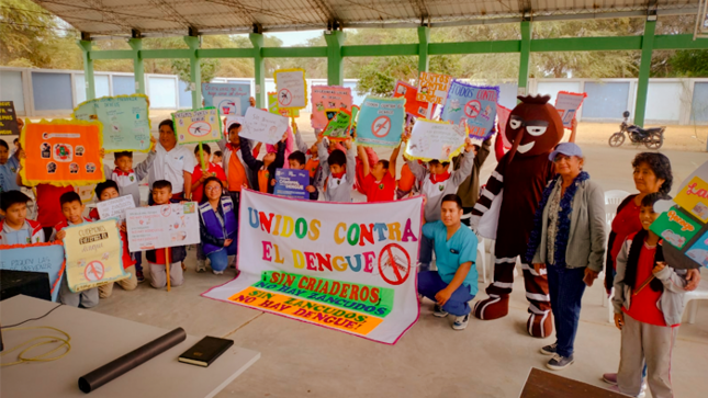 
Estas sesiones educativas se realizan de manera permanente, incorporando actividades de prevención del dengue a las jornadas diarias de aprendizaje, siendo ejes de cambio en la promoción de hábitos saludables sus hogares y la comunidad.