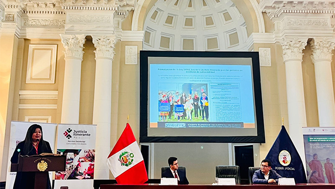 Presidenta de la Corte de Cusco fue ponente en Taller de Programación y Estandarización de los Planes de Trabajo de Justicia Itinerante