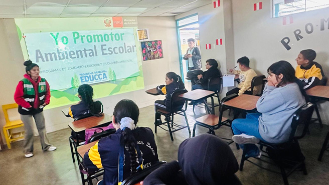 Primera capacitación de "Yo Promotor Ambiental Escolar" en la Institución educativa "San Juan Bosco".