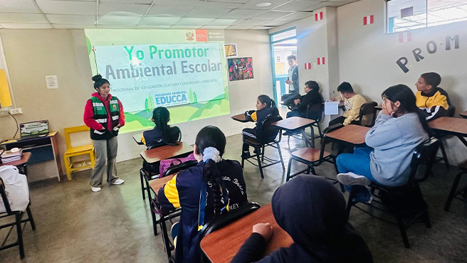 Primera capacitación de "Yo Promotor Ambiental Escolar" en la Institución educativa "San Juan Bosco".