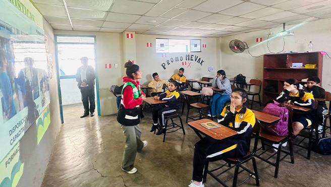 Primera capacitación de "Yo Promotor Ambiental Escolar" en la Institución educativa "San Juan Bosco".