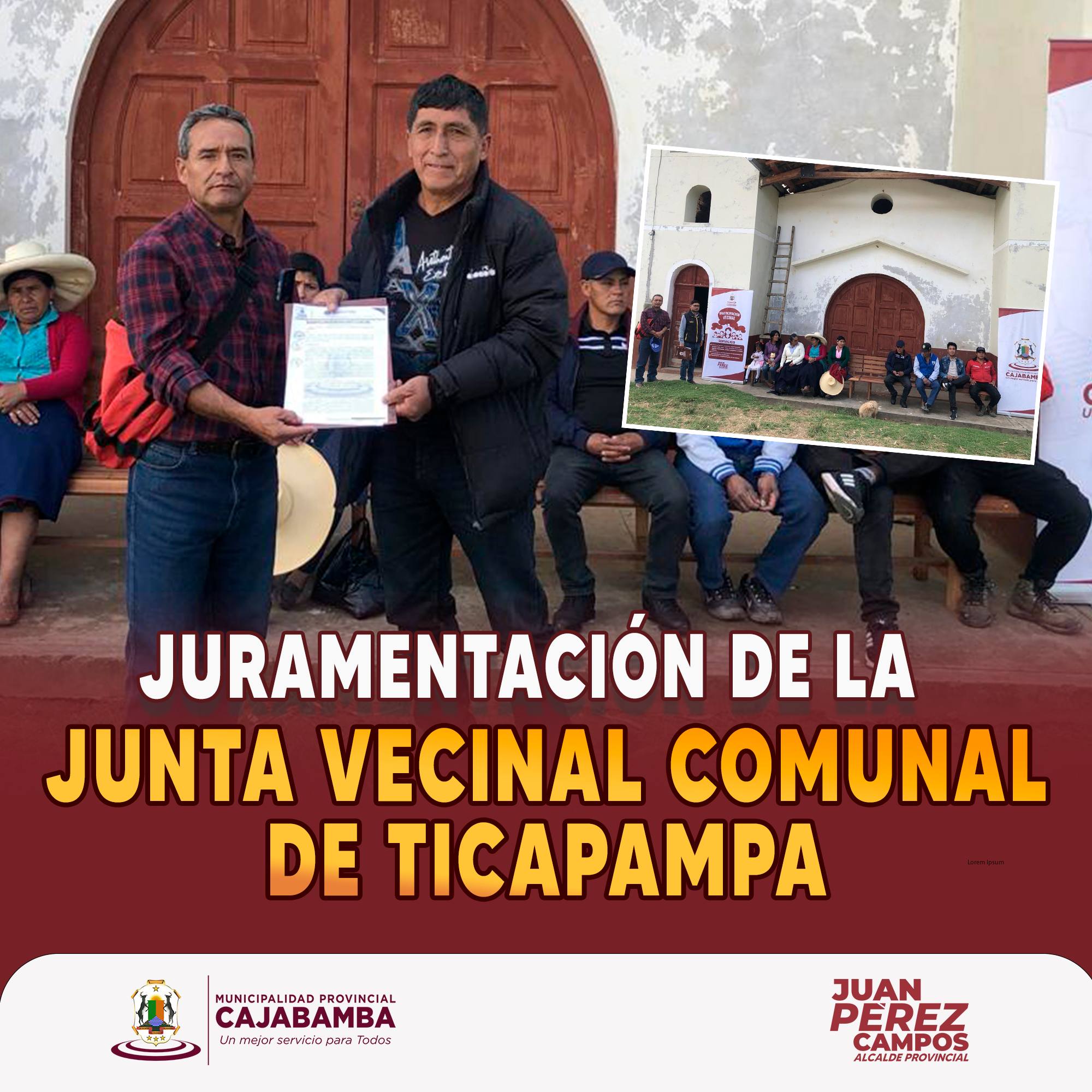 Juramentación de la junta vecinal comunal Ticapampa
