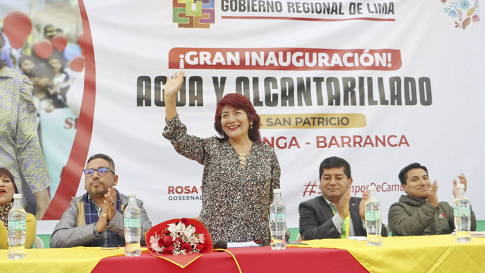 Rosa Vásquez inaugura obra de servicios de agua potable y alcantarillado en urbanización San Patricio en Paramonga 