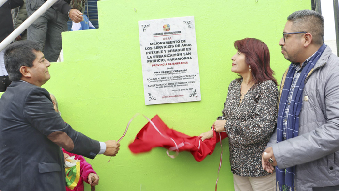 Rosa Vásquez inaugura obra de servicios de agua potable y alcantarillado en urbanización San Patricio en Paramonga 