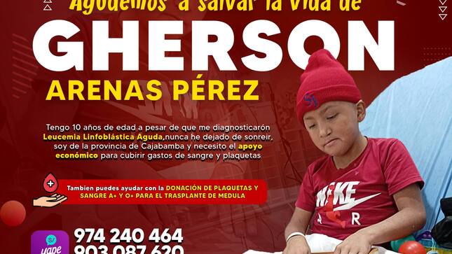 Ayudemos a salvar la vida de Gherson