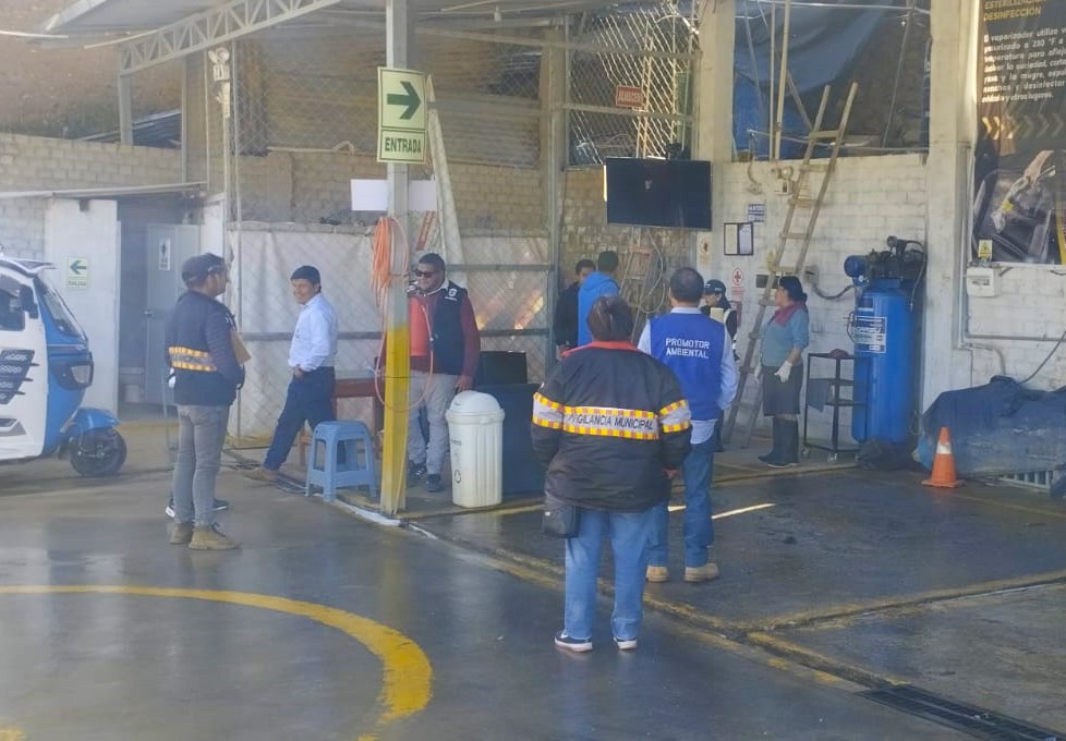 Operativo de Fiscalización a Car Wash en Cajabamba