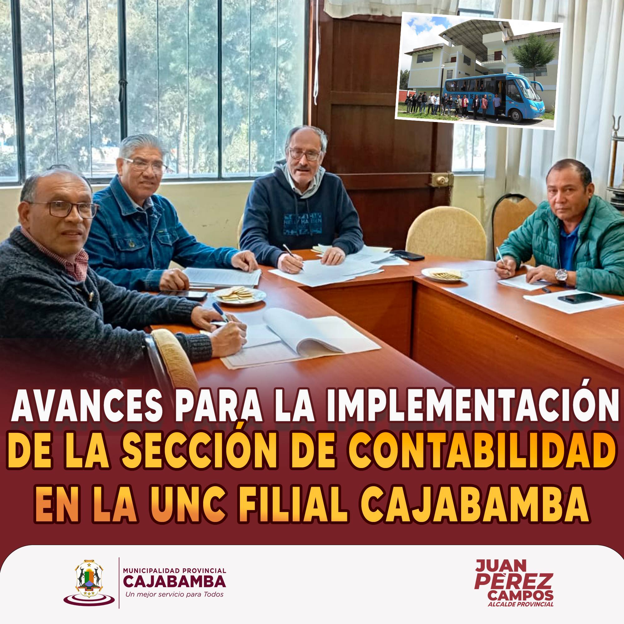 Avances para la implementación de la sección de contabilidad en la UNC - filial Cajabamba