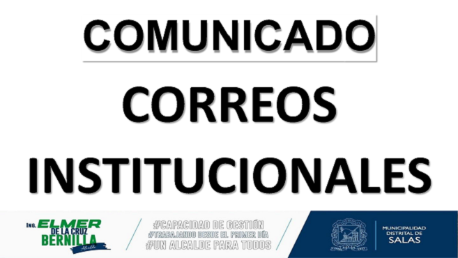 LISTADO DE CORREOS INSTITUCIONALES