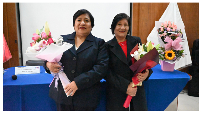 Las Técnicas en Enfermería, Celinda Emperatriz Castiglioni Ghiglino y Paula Rosa Mendoza Prada viuda de Tamayo, quienes laboraron 44 y 36 años, respectivamente, recibieron un emotivo homenaje de despedida. 