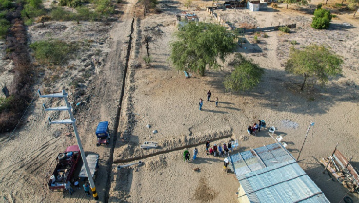 Trabajos para generar pilón de agua
