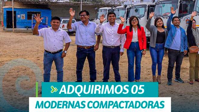 Municipalidad ADQUIERE CINCO MODERNAS COMPACTADORAS para el servicio de limpieza pública