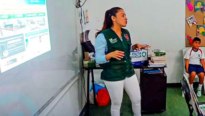 Municipalidad capacitó a 150 escolares paiteños sobre el manejo de residuos sólidos
