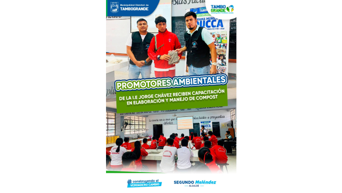 Promotores ambientales de la i.e Jorge Chavez reciben capacitación en elaboración y manejo de compost