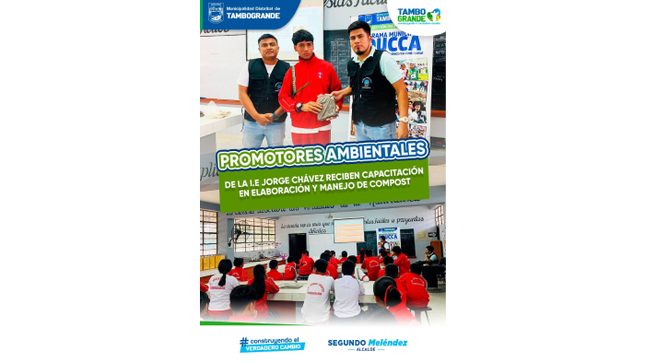 Promotores ambientales de la i.e Jorge Chavez reciben capacitación en elaboración y manejo de compost