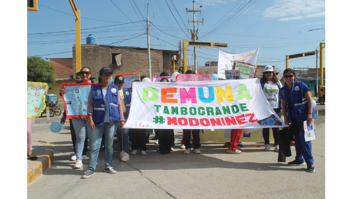 MDT realiza caminata por un Tambogrande libre sin drogas