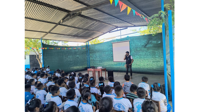 Mas de 400 niñas y niños del caserío Ocoto Alto participaron del primer cine ambiental