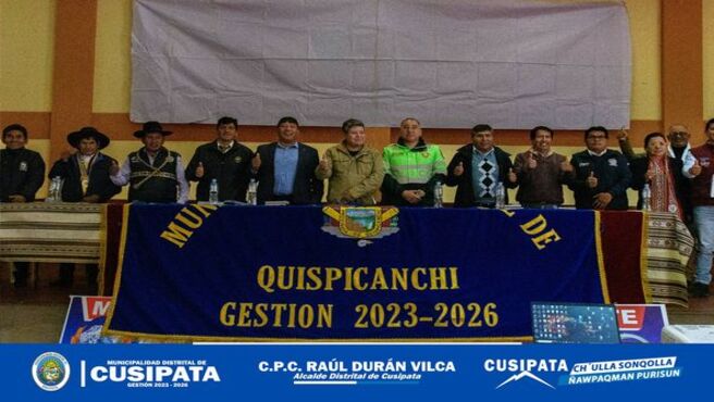 Alcalde del distrito de Cusipata CPC. RaΓΊl Duran Vilca, participaron en la Segunda SesiΓ³n Ordinaria de Seguridad Ciudadana COPROSEC -Quispicanchi