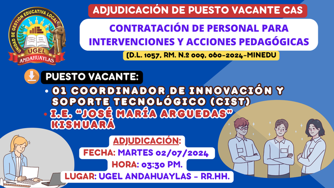 PLAZA VACANTE CAS