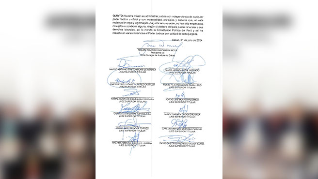 Pronunciamiento de la Sala Plena de la Corte Superior de Justicia del Callao sobre Proyecto de Ley 5961 que extiende bonificación a Jueces - Pg. 2