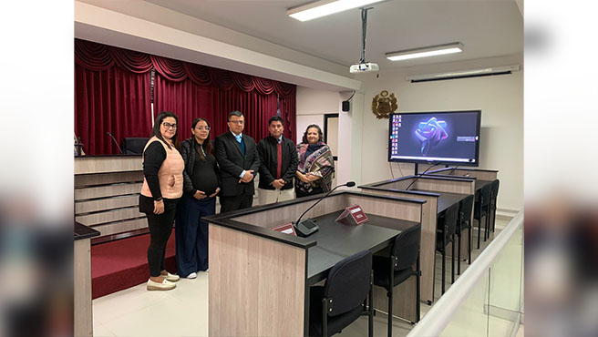 Delegación de la Corte de Puente Piedra - Ventanilla visitaron las salas de juzgamiento de la Unidad de Flagrancia de la Corte Superior del Callao