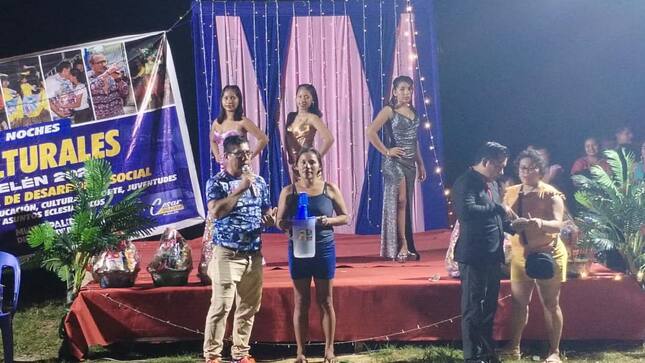 Noche Cultural y Certamen de Belleza en la junta vecinal Malecón Itaya del Asentamiento Humano 28 de Julio