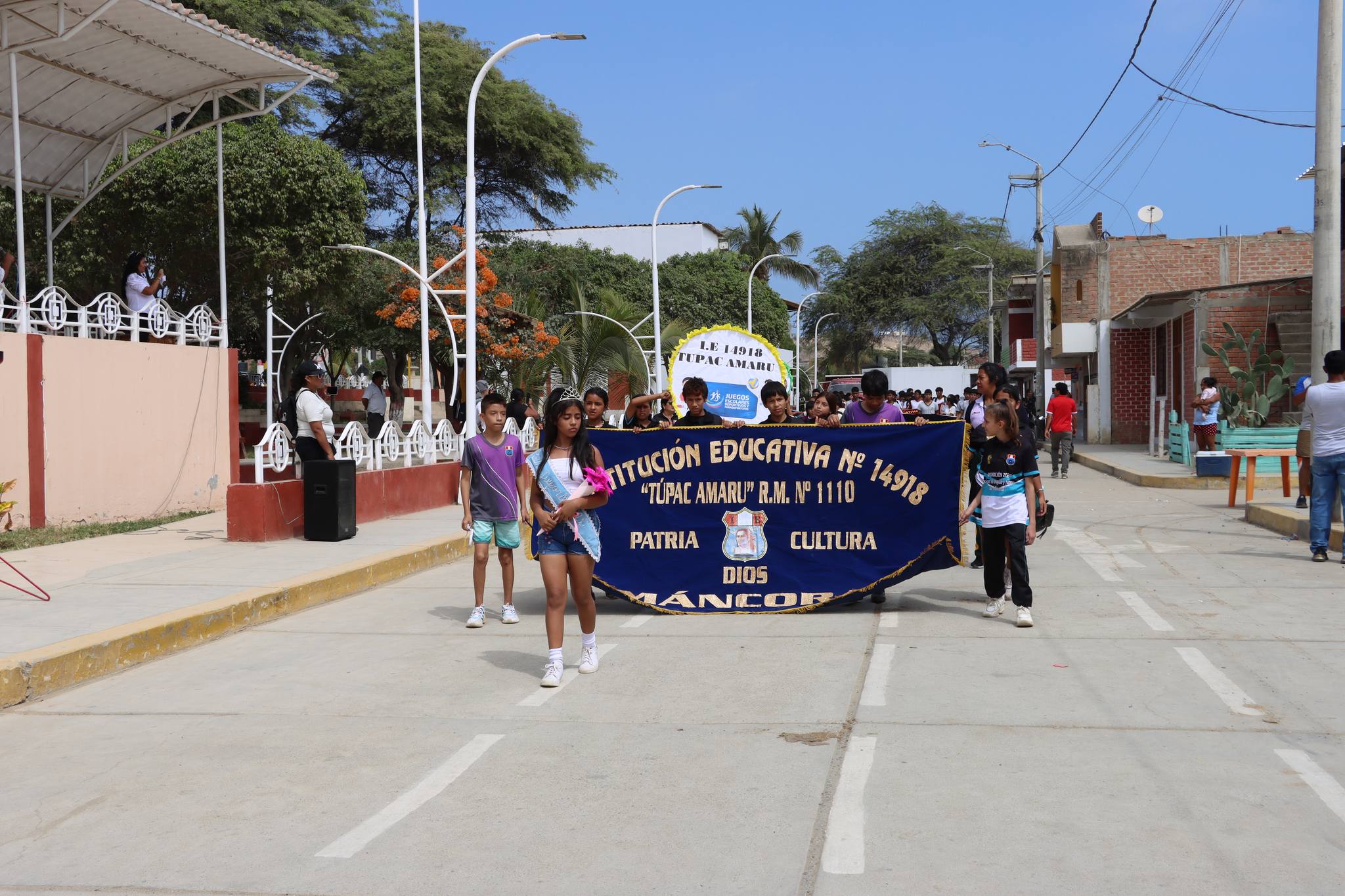 Ceremonia de inauguración de la etapa distrital de los juegos deportivos escolares nacionales 2024