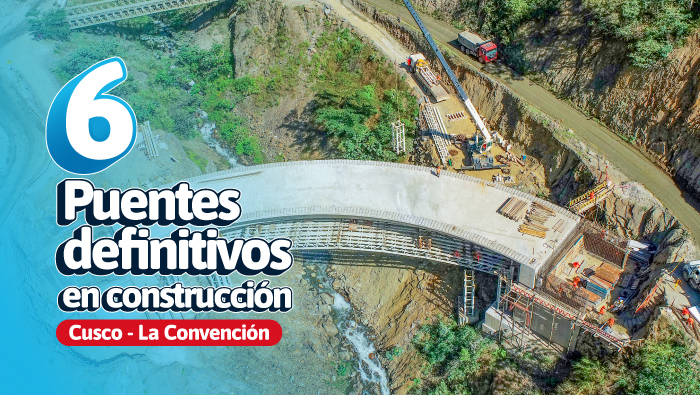 Nuevos puentes se contruyen para mejorar la carretera hacia Machu Picchu
