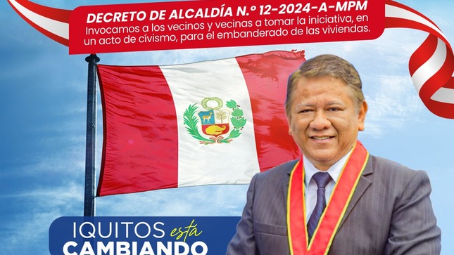 Embanderamiento General de la Ciudad de Iquitos por Fiestas Patrias