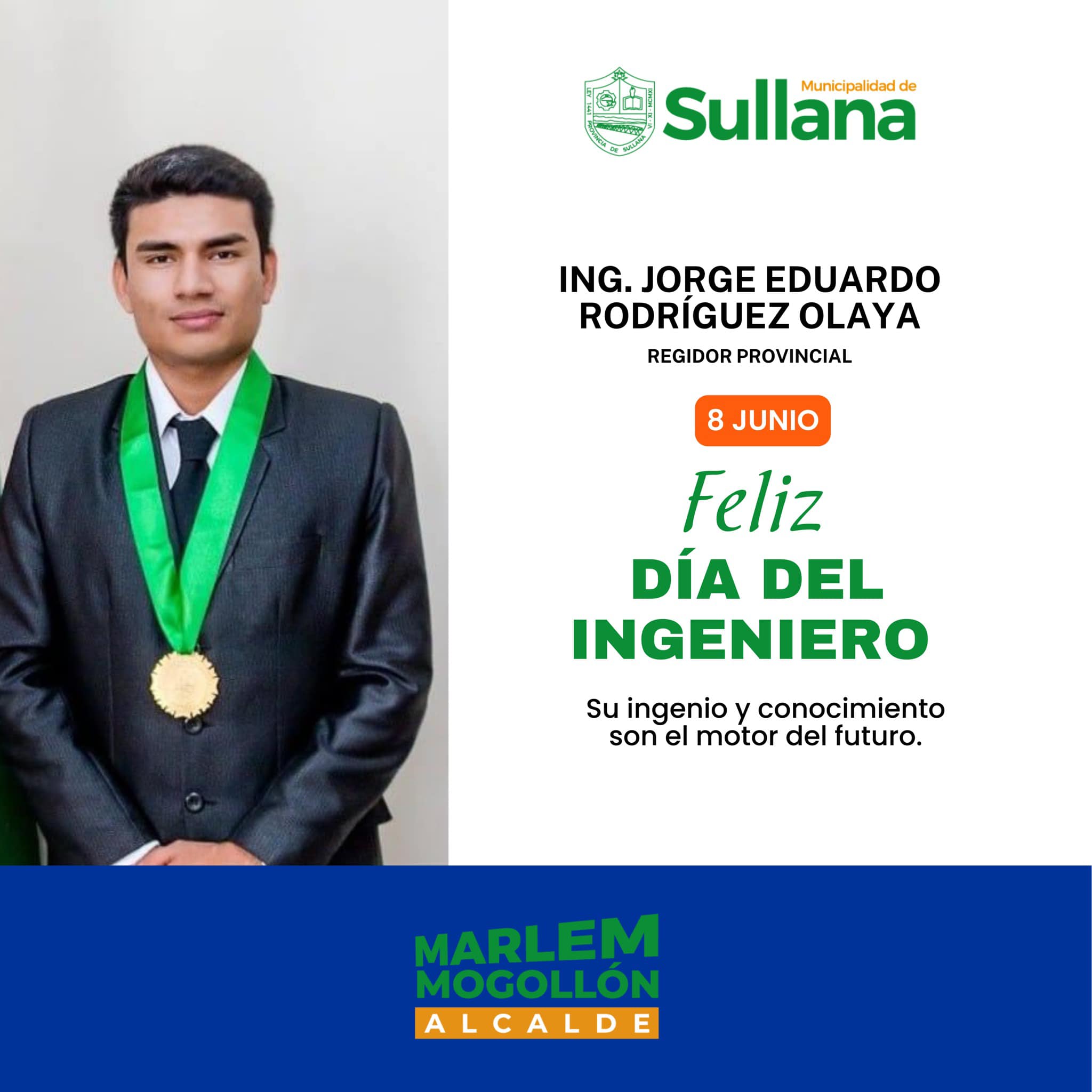 Un saludo a nuestro regidores del Concejo Provincial de Sullana con motivo de celebrarse hoy el Día del Ingeniero