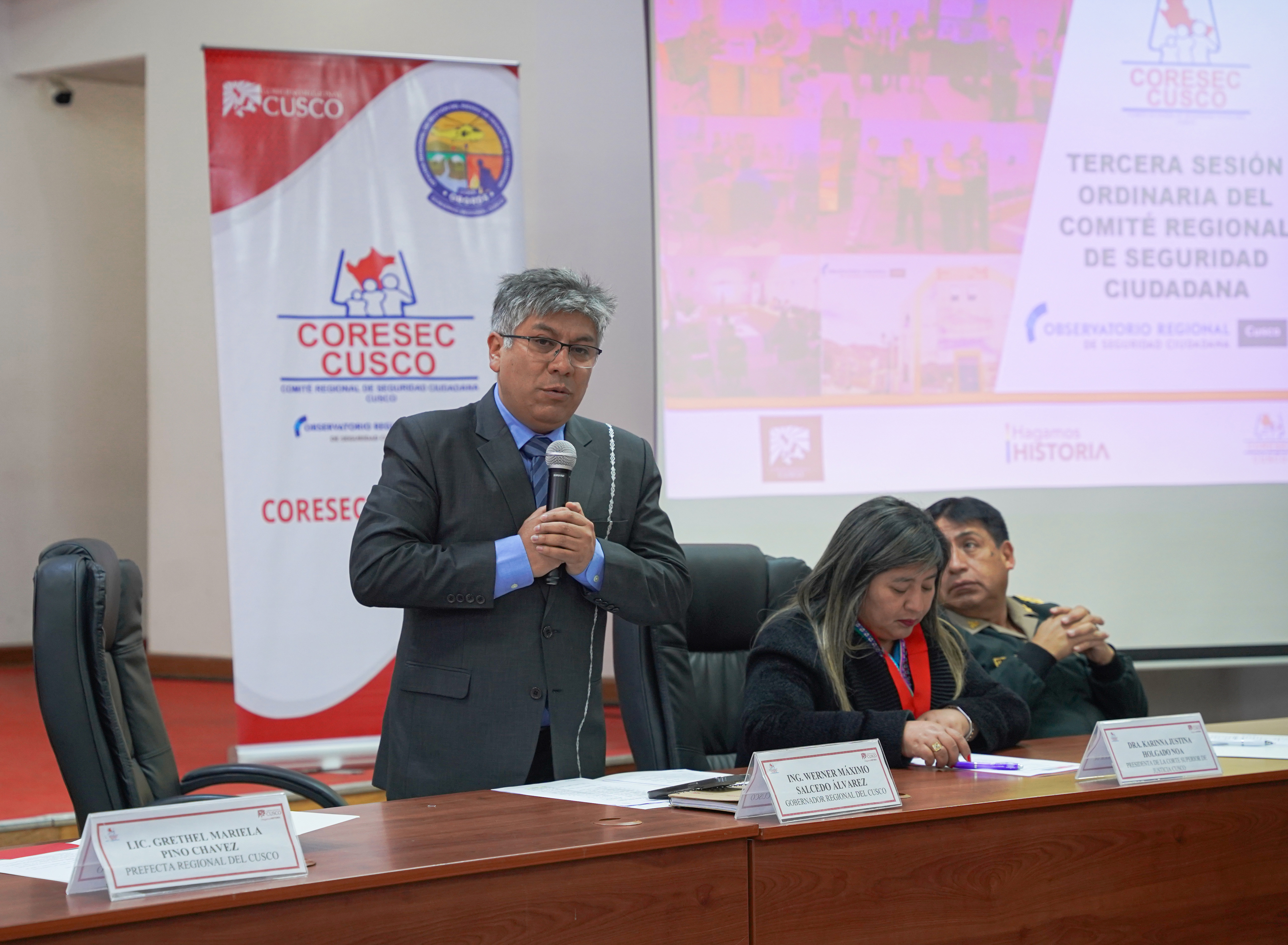 Presidenta de la Corte de Cusco participó en la Tercera Sesión Ordindaria del CORESEC
