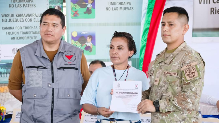Cancillería impulsa campaña educativa sobre el riesgo de minas antipersonal en la provincia de Condorcanqui