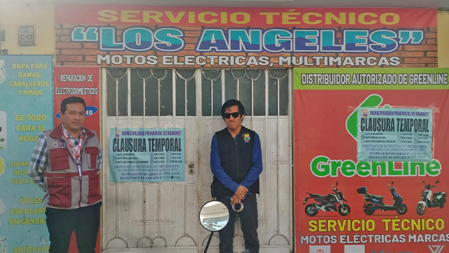 Municipalidad realiza clausura temporal de establecimiento por falta de licencia de funcionamiento.