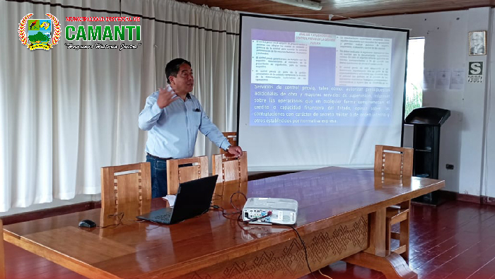 Capacitación sobre el Sistema Nacional de Control para el Personal Técnico y Administrativo de la Municipalidad Distrital de Camanti