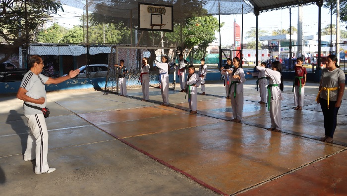 Práctica de taekwondo