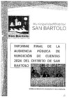 Vista preliminar de documento Informe final de la audiencia pública de redención de cuentas 2024 del distrito de San Bartolo