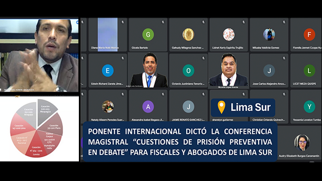 Personal fiscal participa de charla magistral sobre prisión preventiva en Lima Sur