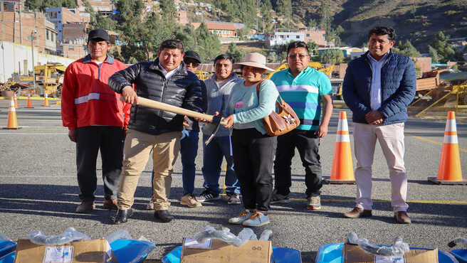 Comunidad campesina de Ecash recibió kits de herramientas por parte de la DRTC