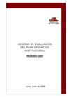 Vista preliminar de documento Documento del Informe de Evaluación del Plan Operativo Institucional 2007